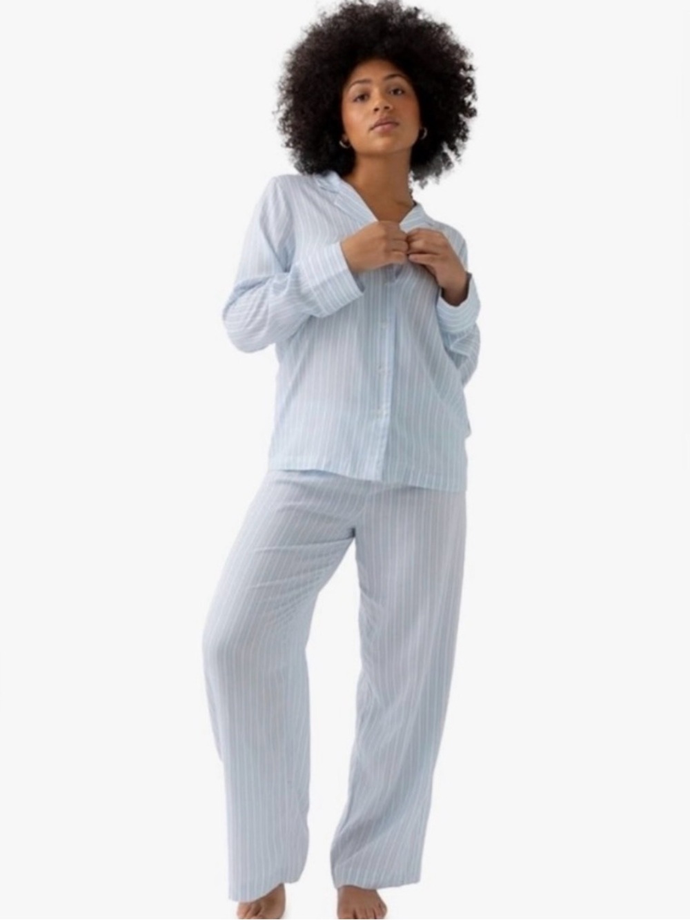 {Cozy Earth} Striped Pajamas striped blue/white
